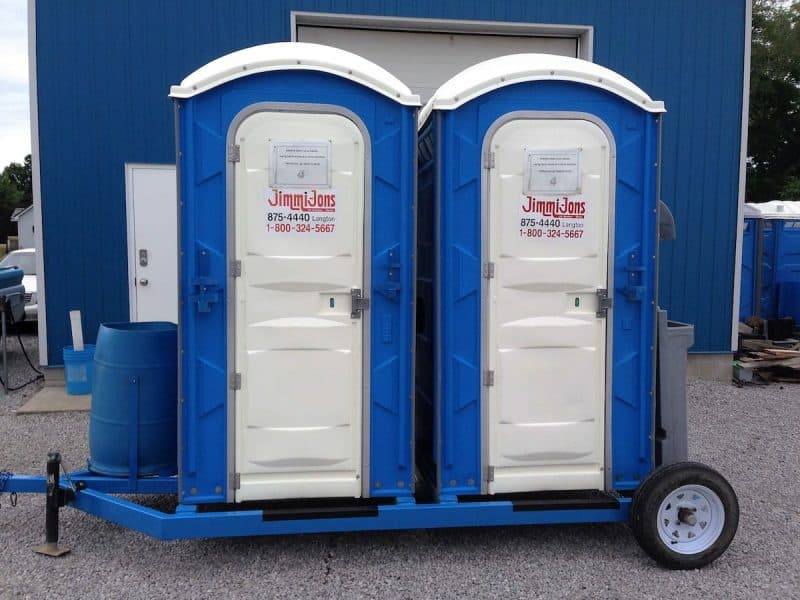 Pair of toilet rentals