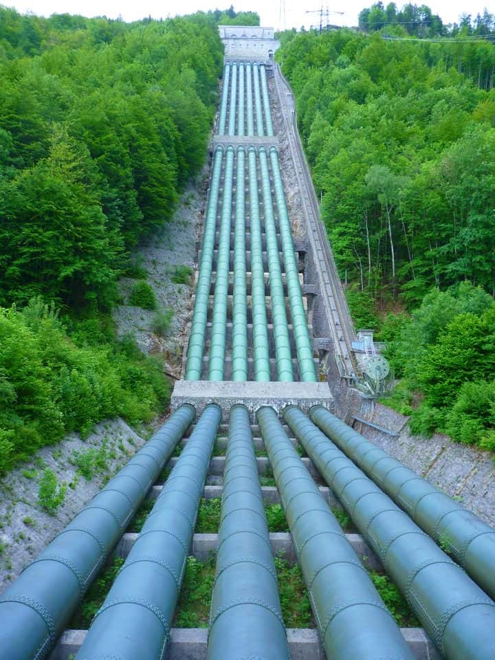 Large above ground pipes