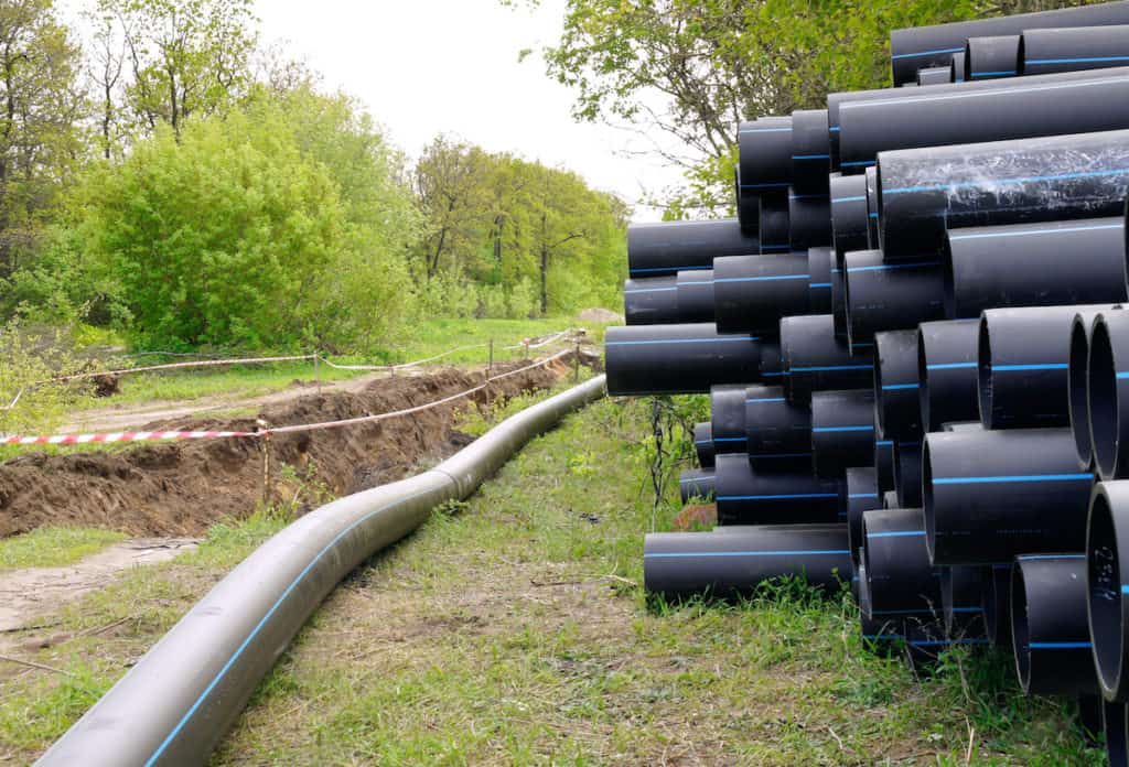 Underground Pipes awaiting installation